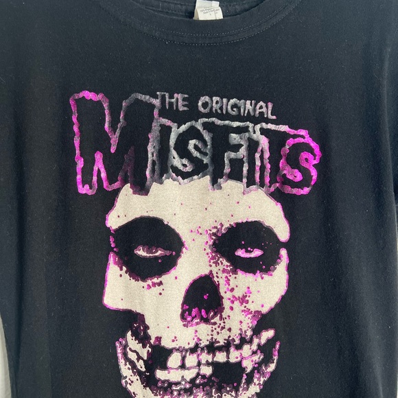The Misfits Black and Metallic Purple Graphic Tee Large - Picture 4 of 9